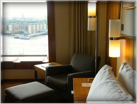 The extremely modern Four Seasons Hotel London @ Canary Wharf - Englan
