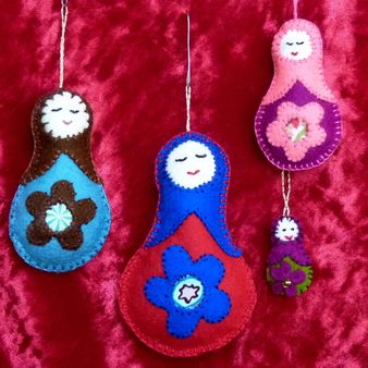 felt matroshka ornaments