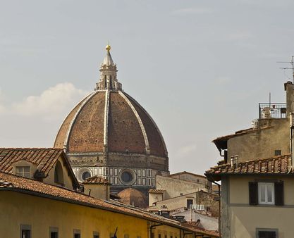 1 The Dome of the Florence cathedral, as seen from a luckily opened wi