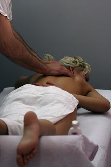 woman receiving a massage