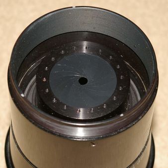 1 Diaphragm with 19 blade. Carl Zeiss Jena Sonnar T 300/4. 1 19- C