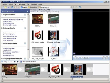 Captura de pantalla - Windows Movie Maker