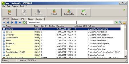 Pea-zip screen shot