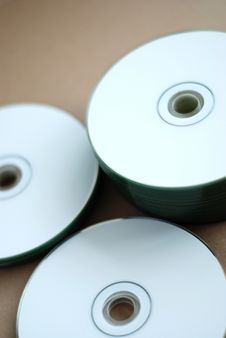 White Cd disk whit brown background