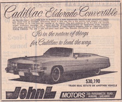 1973 Cadillac Eldorado Convertible Ad
