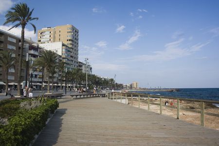 1 General view of the Juan Aparicio seafront, in Torrevieja, Alicante