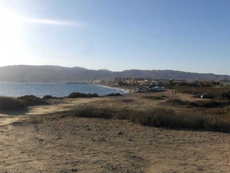 View of all coastline of Almería Vista de toda la línea de costa de 