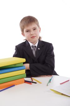 Portrait of a styled children. Theme: education..