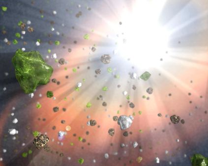 PIA10019: Dust in the Quasar Wind (Artist Concept). blowing in the wi