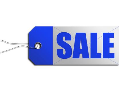 blue cross sale tag