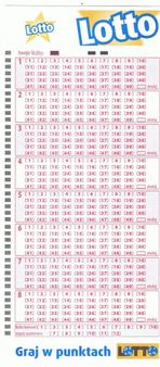 1 Blankiet do nowej gry Lotto. Gra powstaa 2009-10-09 w miejsce Duego