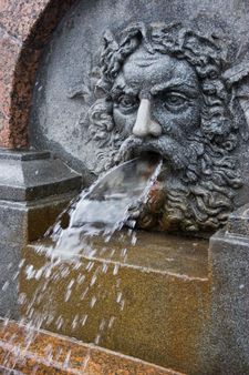 Bas-relief fountain in St. Petersburg, Russia