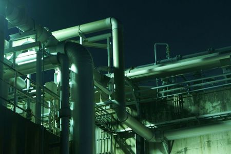 factory at night