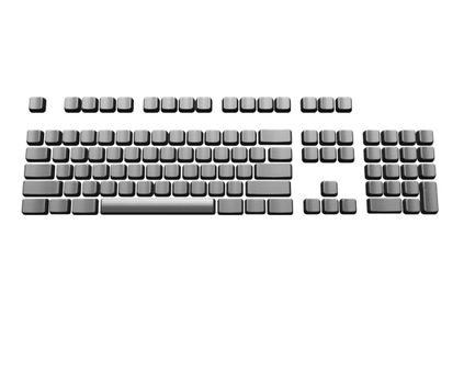 keyboard isolated on a white background