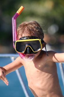 snorkeling kid