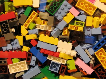 An assortment of Lego bricks from the LEGO store in the Downtown Disne