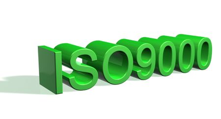 ISO9000 in white background