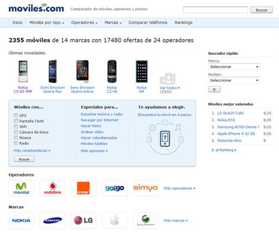 Captura de pantalla de Moviles.com