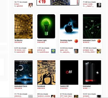 Captura de pantalla de Zedge.net