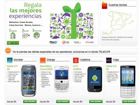 Captura de pantalla web Telecor.es