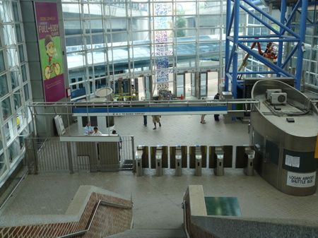 Entrance to en:Airport (MBTA station) | Airport station on the MBTA B