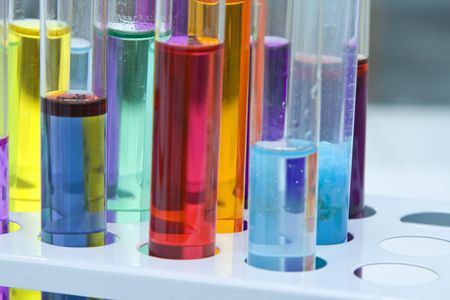 Colorful image of a test tubes stand;