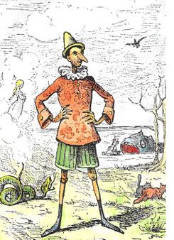 Pinocchio by Enrico Mazzanti (1852-1910) - the first illustrator (1883