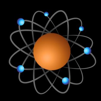 atom and electrons vector illutration