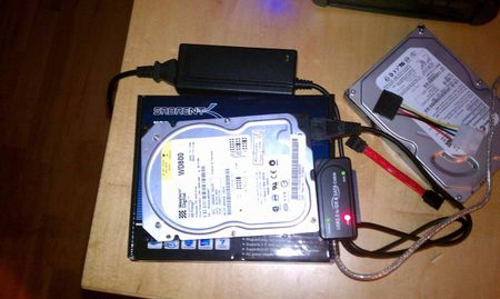80GB IDE on IDE/SATA to USB adapter
