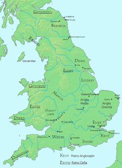 1 Mapa traducido de la Inglaterra Anglosajona | Source Translated by K