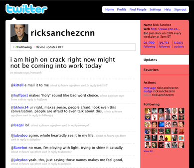 Rick Sanchez Twitter hacked