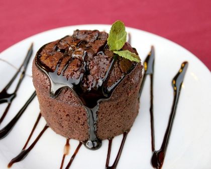 soufflé de chocolate
