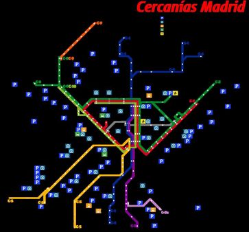 1 Map of Madrid suburban rail network (as of June 2009), with future e