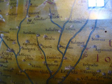 Florencia: Mapa antiguo donde se ve Barbastro