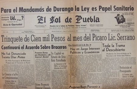 1 Edición del 5 de diciembre de 1952 de El Sol de Puebla | Source | A
