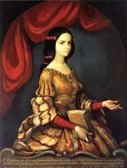 Juana de Asbaje a los quince años