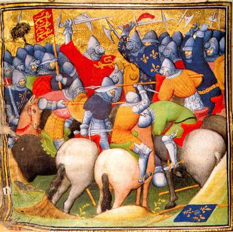Bataille de Crécy 1346 | Source Chroniques de Jean Froissard | Date X