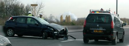 Accident on the E17