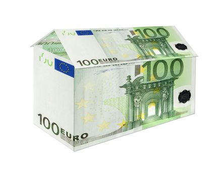 100 Euro banknotes House