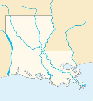 Locator map of Louisiana, USA | Source own work | Date 2007-09-24 | Au