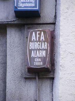 CHA 2888 . London telephone exchange CHArterhouse, AFA Burglar Alarm.