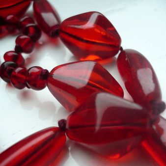 Red Czech Bead Necklace