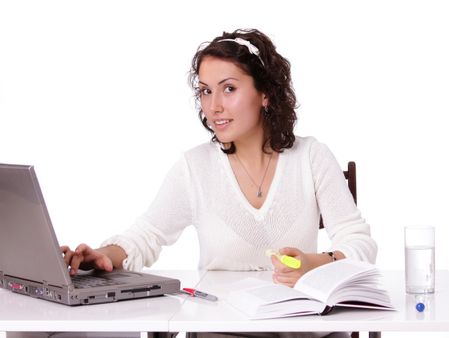 work in laptop