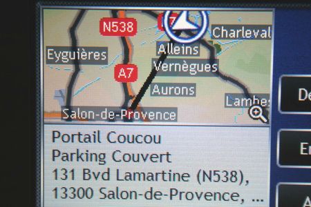 ecran de gps