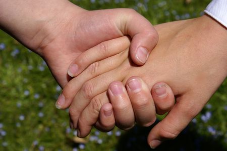 holding hands - age 10, and age 8 | flickr_url http://flickr. com/phot