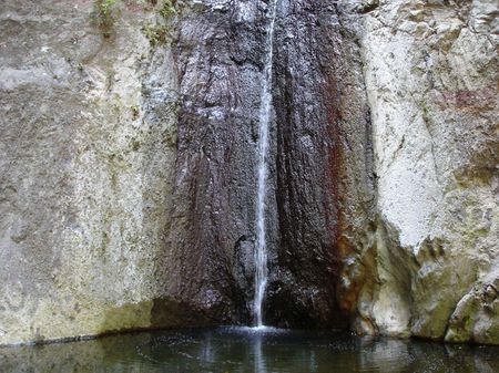 1 Waterfall at the Barranco del Infierno at Tenerife. Wasserfalls am E