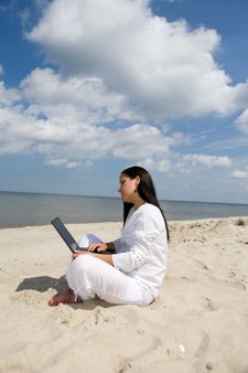 woman with laptop