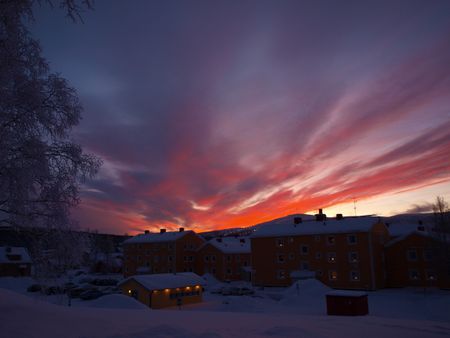 Polar Light. Sky Landscape. Lapland/Laponia. Arctic Sweden. Northern E