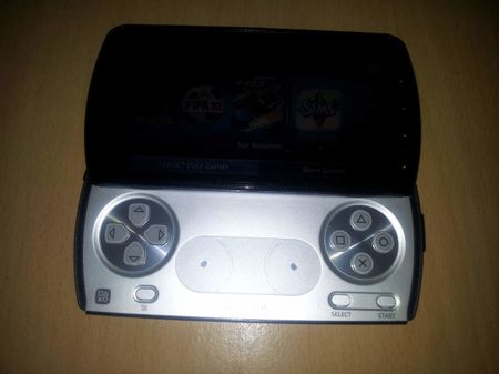 1 The Sony Ericsson Xperia Play gaming smartphone in the open position