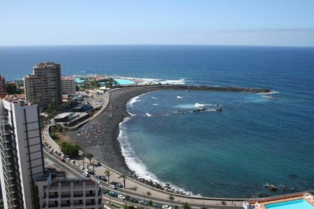 Picture of Playa de Martiánez beach at Puerto de la cruz and the pool